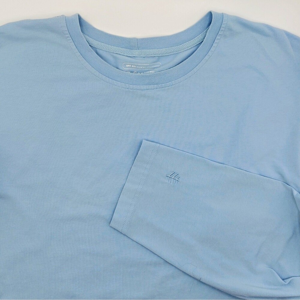 Coolibar Men's XXL Morada Everyday T-Shirt Sky Blue UPF 50+ Outdoor Long Sleeves - Picture 2 of 9